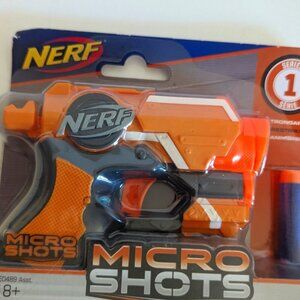 NWT NERF Microshots Firestrike N-Strike Elite Gun + 2 Foam Darts Age 8+ Orange